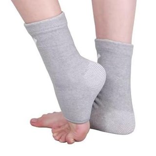 Meias de Bambu para Tornozelo - Alívio para Neuropatia e Fasciíte Plantar |   Cinza, Tamanho de Sapato 41-44 2XNJ