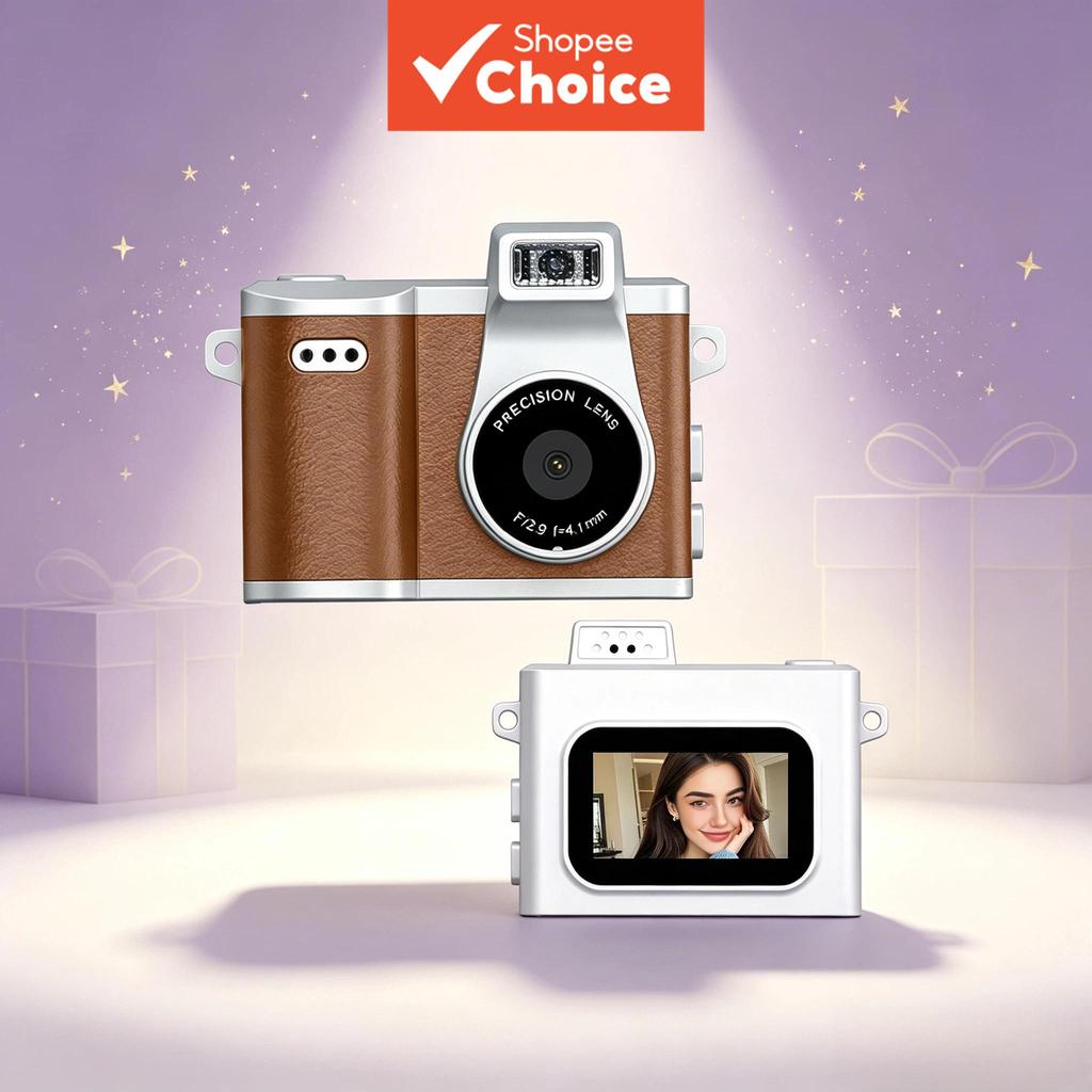 Câmera de vídeo digital leve portátil, presentes de Natal e aniversário para meninas e meninos de 3 a 12 anos, câmeras