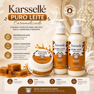 Kit Karsselle Puro Leite Caramelizado OU Produtos Individuais (Hidratante/Esfoliante/Sabonete)