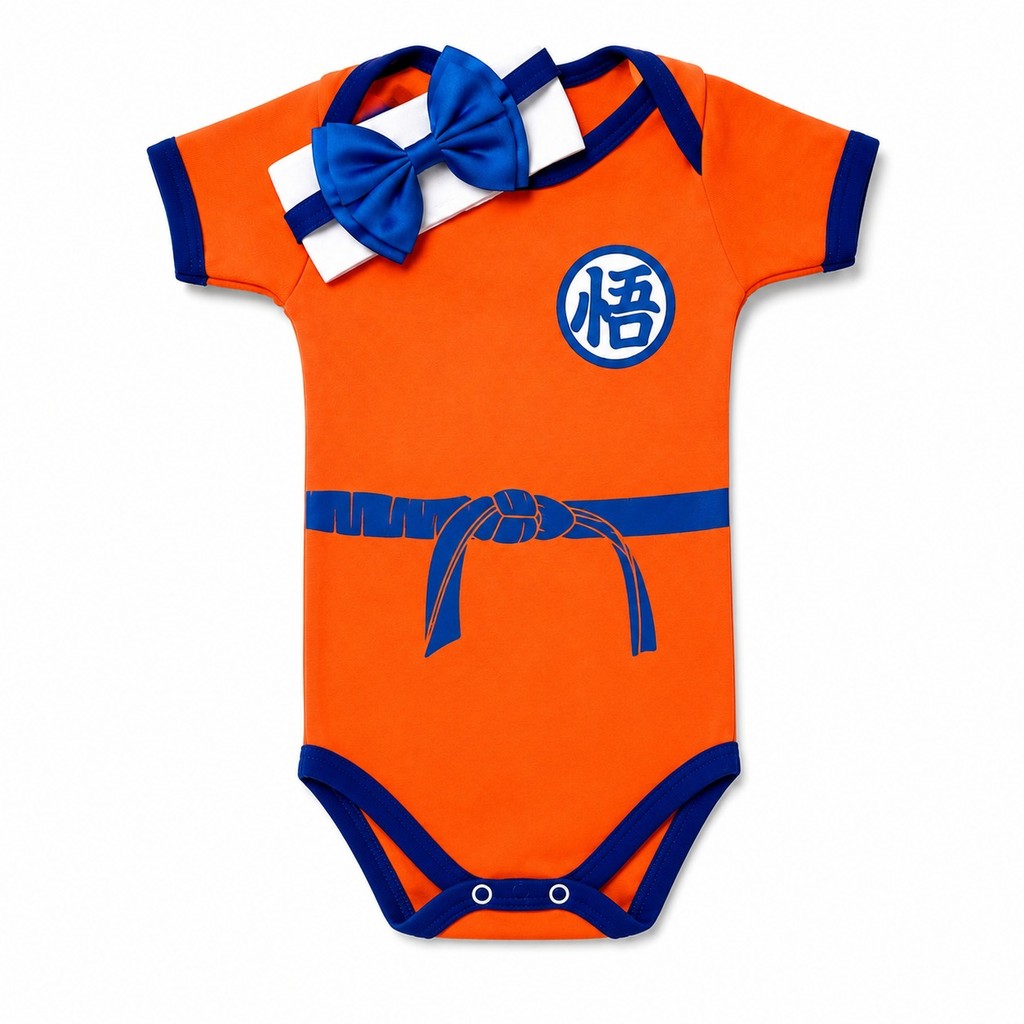 Body Bebê Infantil Goku Mêsversário Temático Super Confortável Linha Premium Promoção Envio Rápido — imagem 2 de 2