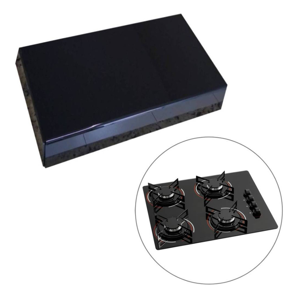 Tampa Para Fogão Cooktop 4 Bocas Em Acrilico Cozinha Balcão