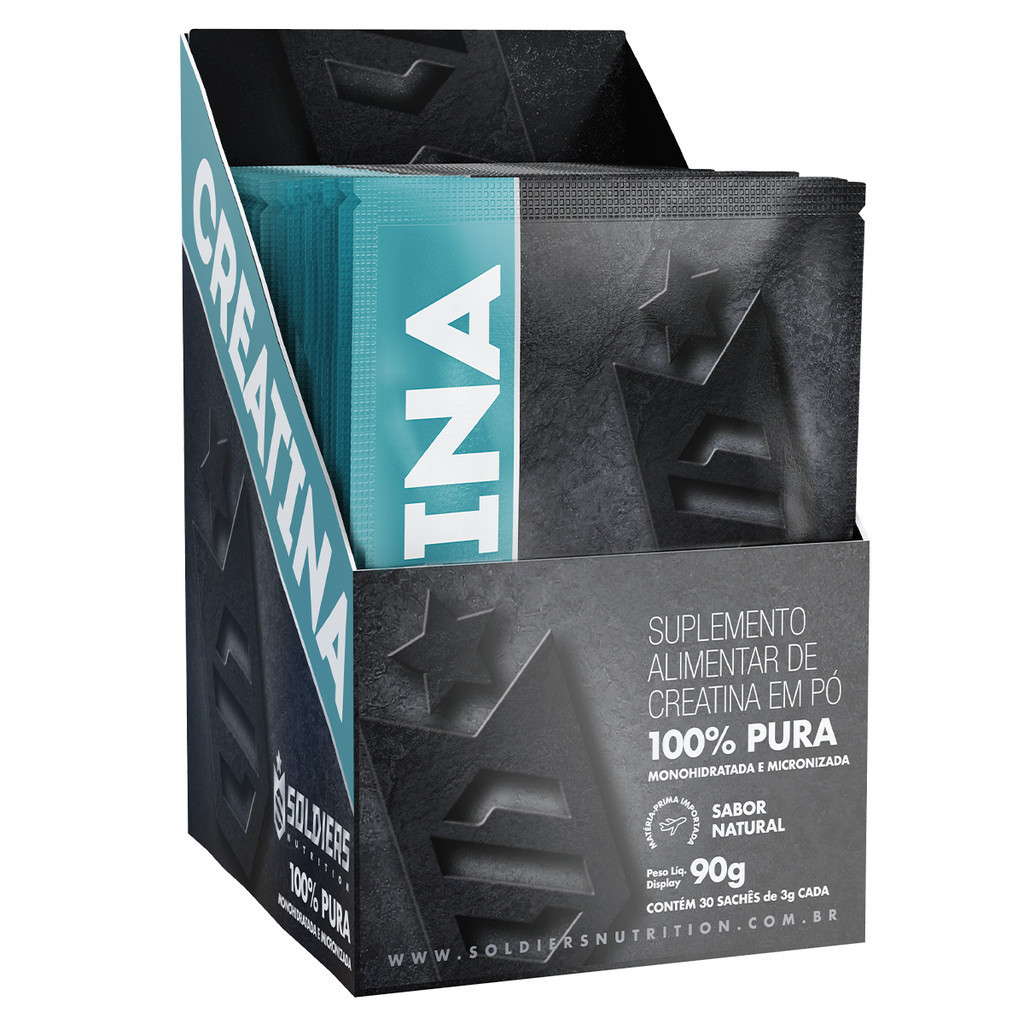 Creatina Monohidratada 30 Sachês 5g 100% Pura Importada - Soldiers Nutrition