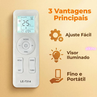 Controle Remoto Para Ar Condicionado Gree Yay1f1 Cor Branco