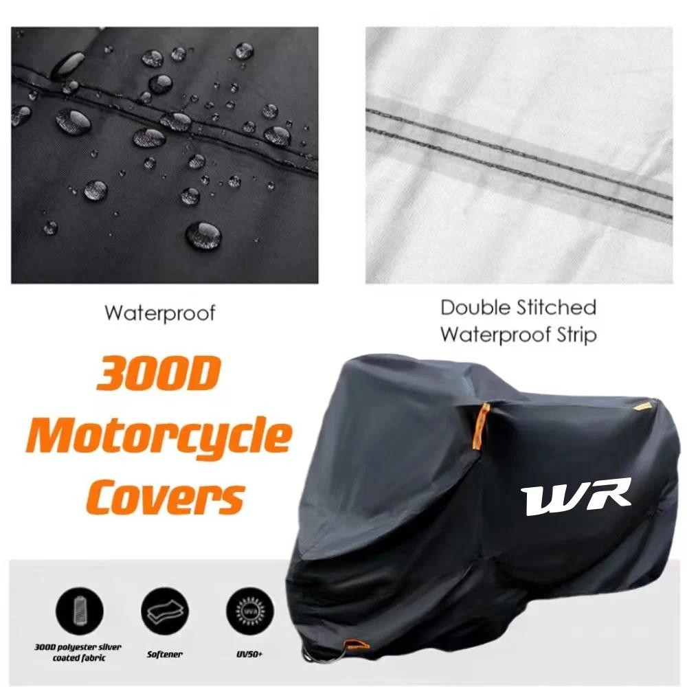 Capa Protetora De Motocicleta À Prova De Vento Revestida De Prata 300D Grossa Para YAMAHA WR 250F 250R 250X 450F 250 450