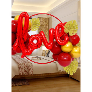 Anel de bola estilo costura balão forma anel de alumínio redondo sala de casamento decoração criativa balão anel decoraç