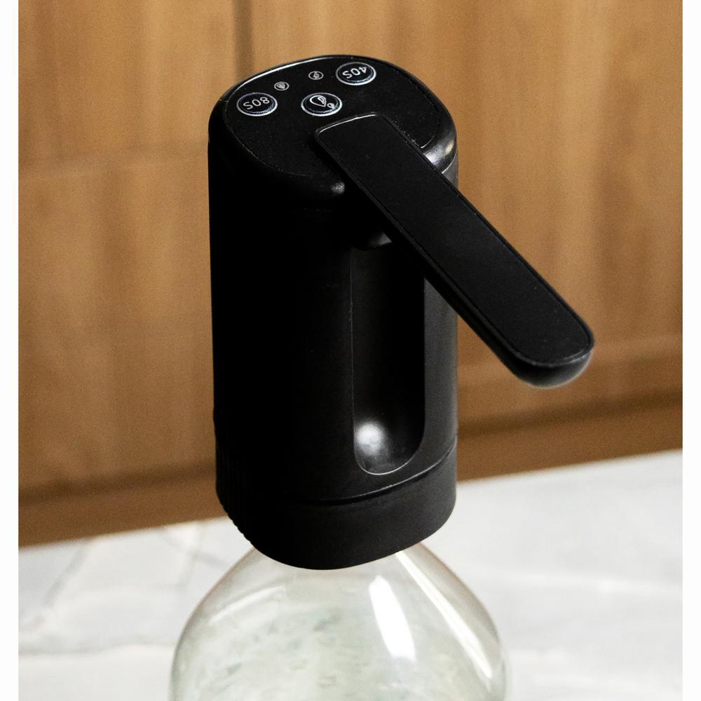 Dispensador Recarregável para Galão de Água 6cm x 12,5cm Preto Plástico Lyor para Facilitar o Abastecimento de Bebidas