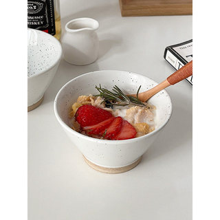 Muni estilo japonês esmalte ponto respingo tinta tigela de arroz cerâmica casa Congee tigela angustiado sentimento chapé