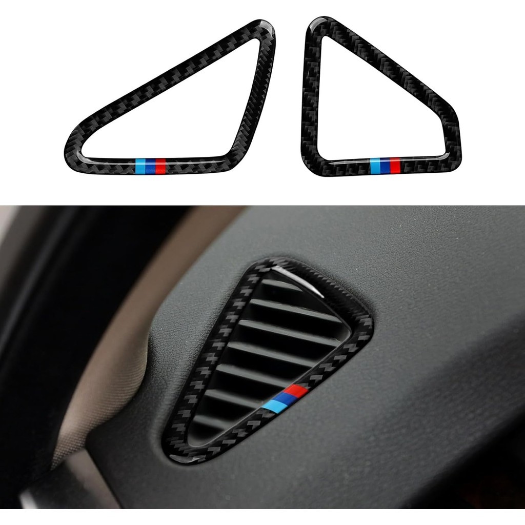 2 Peças Decalque De Carro AC Guarnição Adesivo De Fibra De Carbono Compatível Com BMW X5 F15 X5M F85 2014 2015 2016 2017