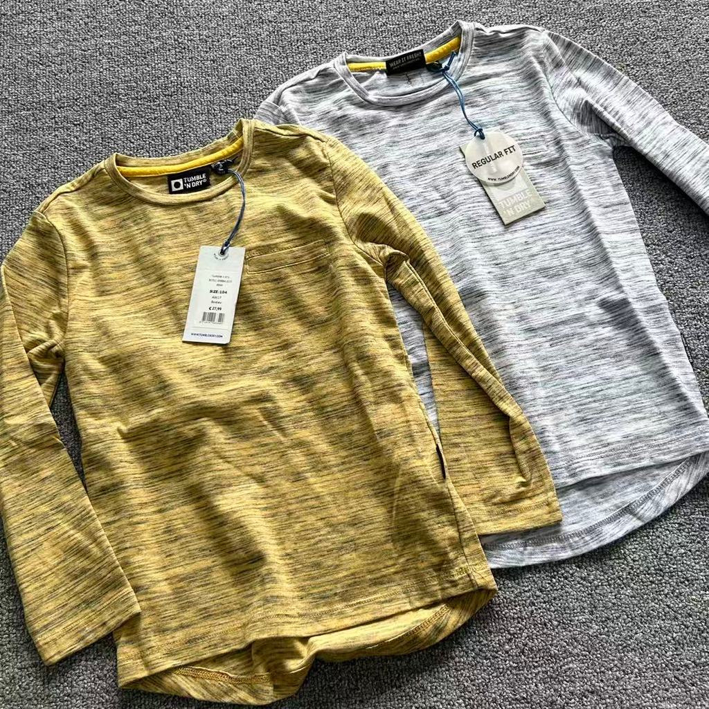 Holandês único esportes crianças camiseta de manga comprida meninos meninas flor cinza macio camiseta crianças bebê cart