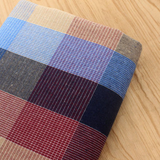 Retro Jacquard em relevo linho retalhos colorido xadrez roupas saia toalha de mesa cortina saco artesanal tecido diy