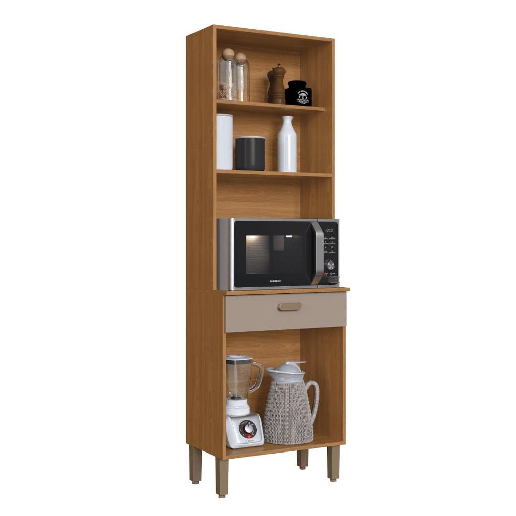 Torre Quente Modulada Para Forno Fidelitá Mariana 60cm 4 Portas 1 Gaveta Freijó/Camurça · foto 2