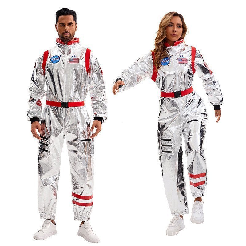 Novo produto pronto estoque traje de Halloween das mulheres dos homens errante terra astronauta roupas espaço terno pilo