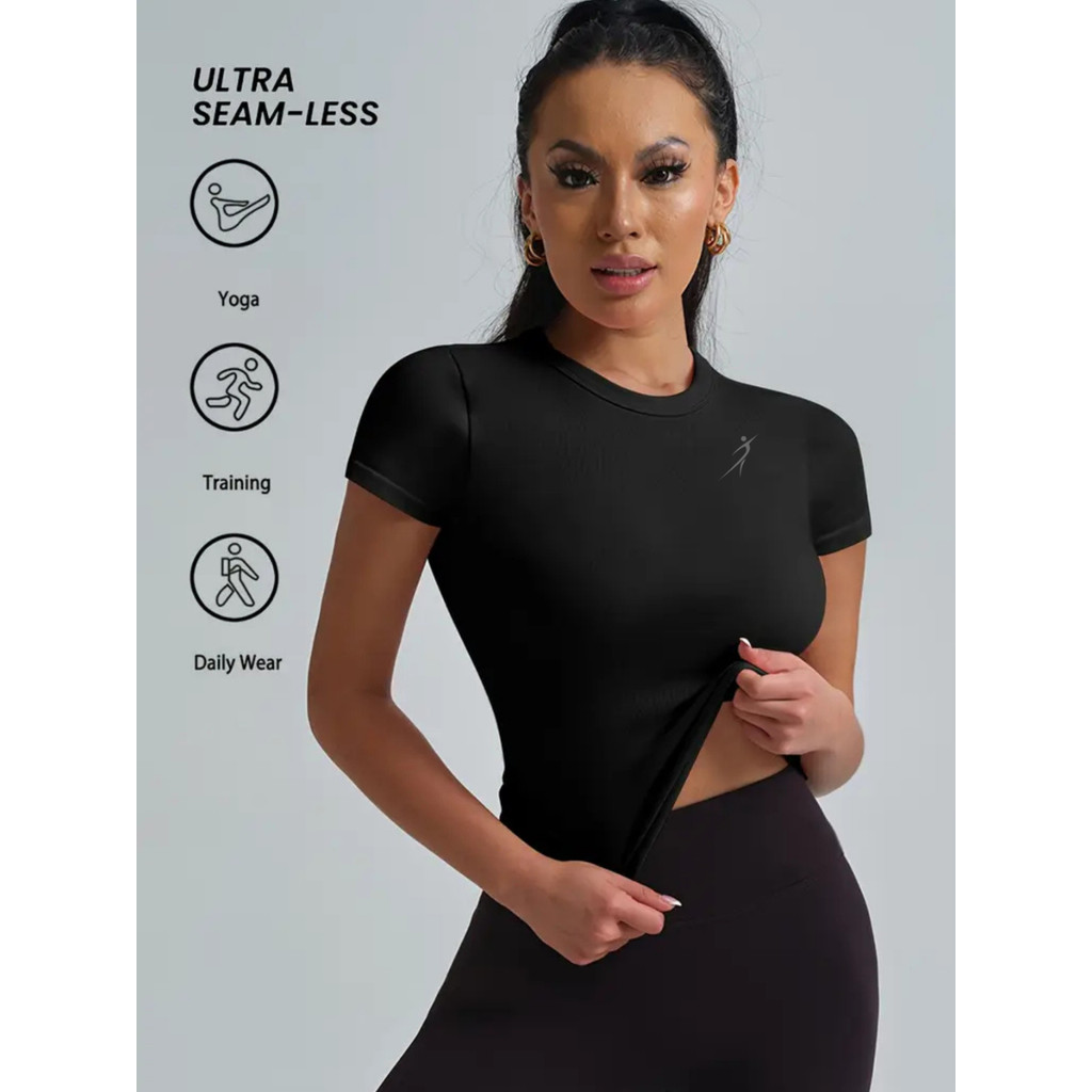 Camiseta Feminina  Fit Esportiva Academia Caminhada Corrida Treino Proteção UV Envio Imediato