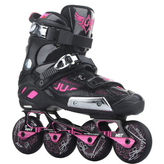 JUF furacão luta lobo adulto patins Inline rolo plana flor sapatos profissionais das mulheres dos homens patins sapatos 