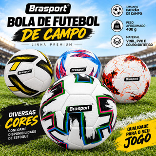 Bola Futebol de Campo Costurada Tamanho Oficial Reforçada Brasport
