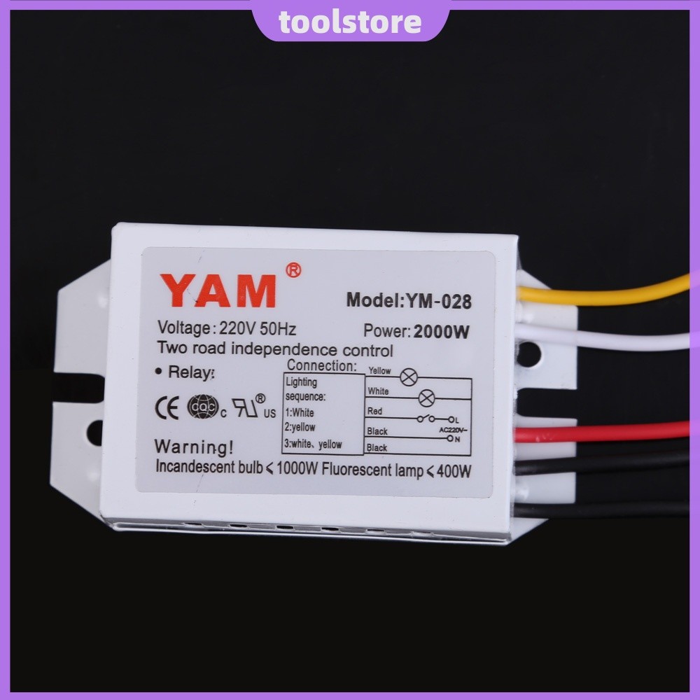 Interruptor De Controle De Independência De 2 Maneiras 220V Multifuncional 2000W Para Luz De Teto [toolstore.br]