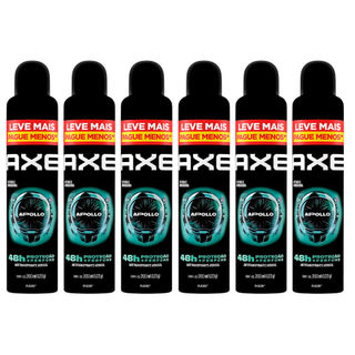 Kit Desodorante Antitranspirante Aerosol Axe Apollo 200ml - 6 Unidades