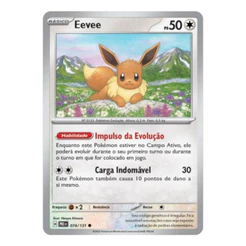 Carta Pokémon Eevee 074/131 Evoluções Prismáticas Comum