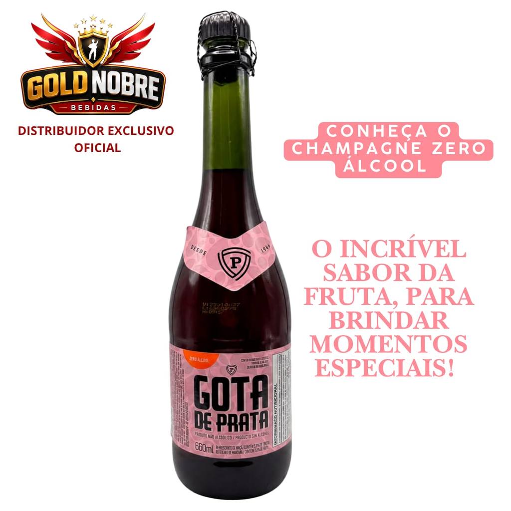 Espumante Gota de Prata Rose Zero Álcool 660ml Leve Doce — imagem 2 de 2