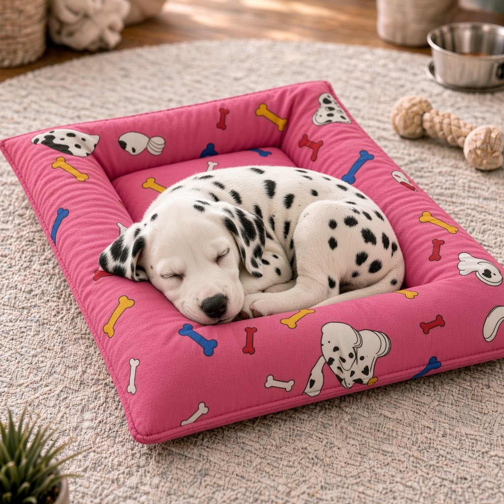 Cama Pet Grande Lavável Rosa com Bordas Elevadas para Cães e Gatos