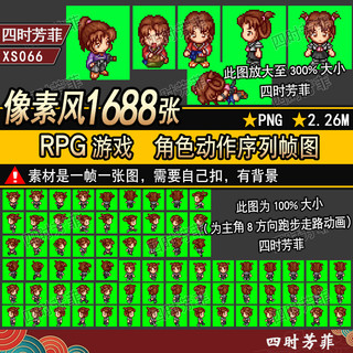 Pixel estilo rpg jogo japonês personagem coreano moldura Serial personagem de animação 8/4 direção andando Material de a