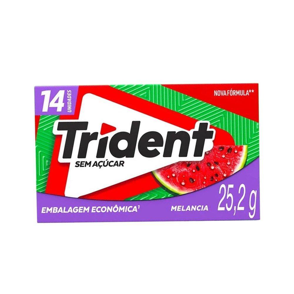 Chiclete Trident Melancia 25,2g - Embalagem com 12 Unidades