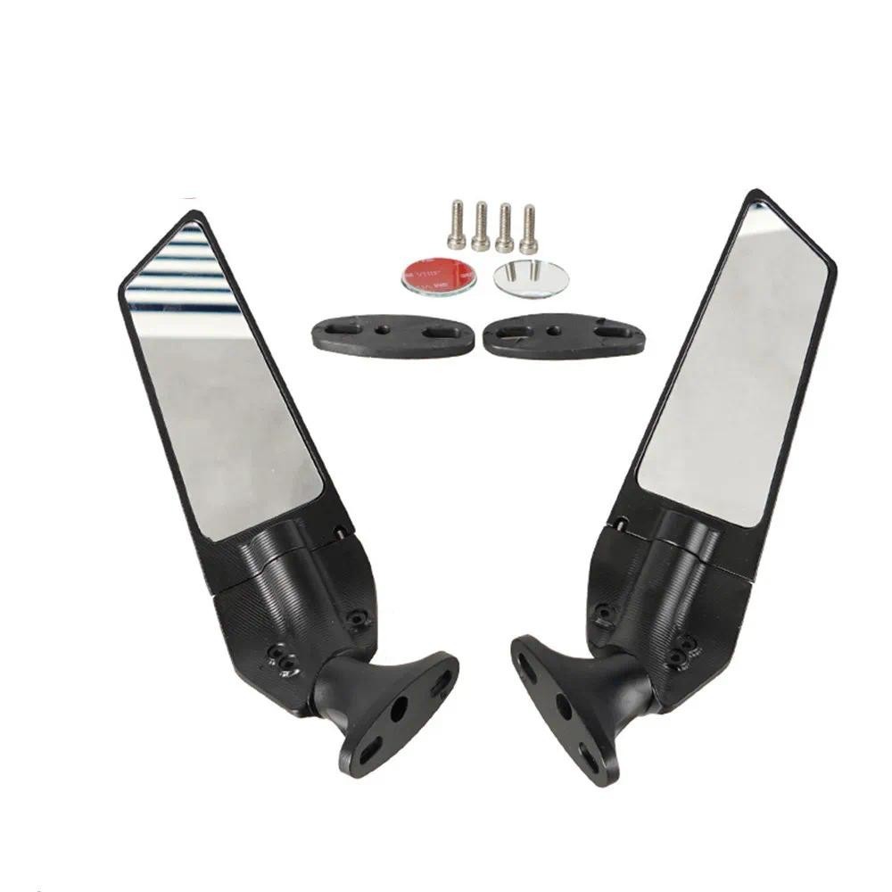 Espelhos Retrovisores Modificados Para Motocicleta , Asa De Vento , Espelho Lateral Giratório Ajustável Kawasaki ZX6R ZX