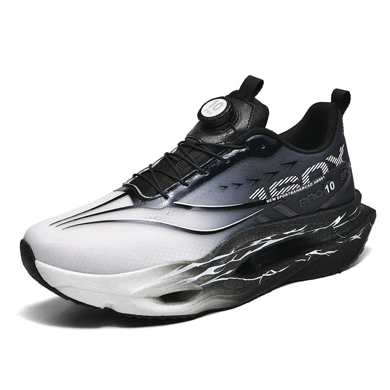 Imagem Tênis esportivos masculinos com fivela rotativa, parte superior em malha respirável, calçado leve para corrida com absor