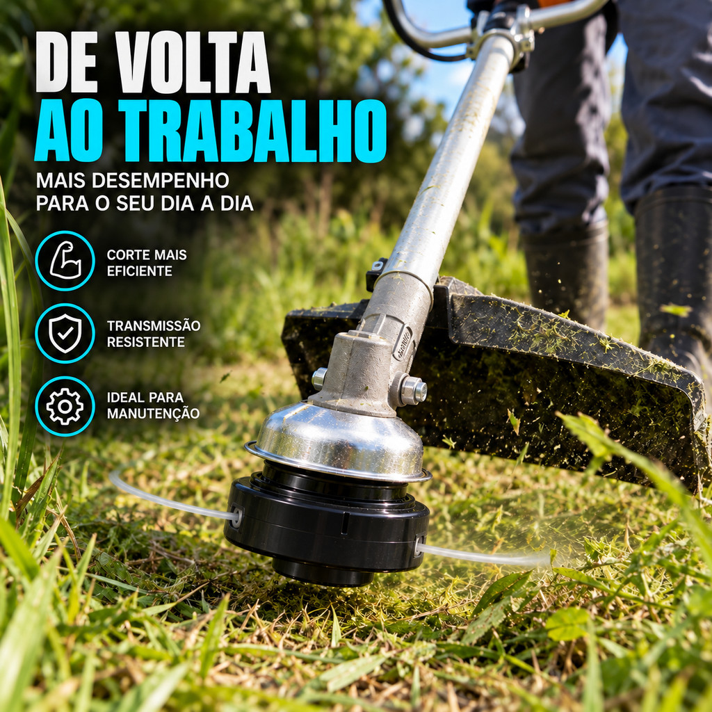 Ponteira De Transmissão Roçadeira P/ Toyama Vulcan 43/52/63cc + Carretel — imagem 2 de 2