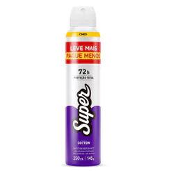 Desodorante Antitranspirante Aerossol Cimed Super Cotton 250ml