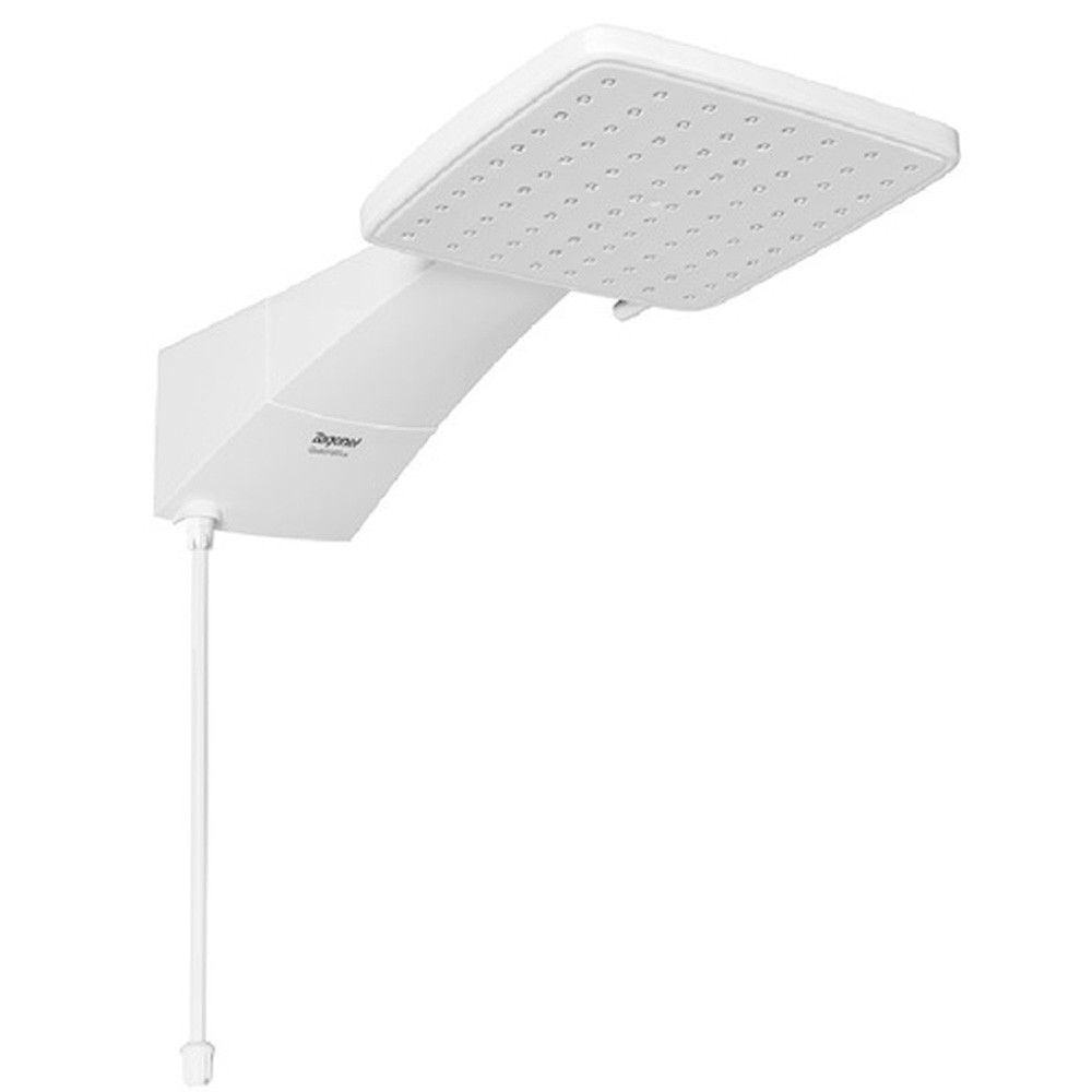 Chuveiro Ducha Elétrico Zagonel Quadratta Branco 88 Jatos Controle de Temperatura Eletrônico