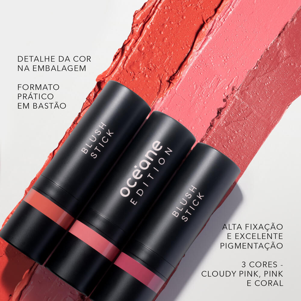 Kit Blush em Bastão Rosa + Contorno em Bastão Marrom Escuro Océane Edition (2 Produtos) — imagem 2 de 2