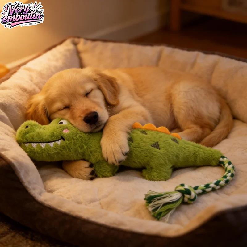 bouti Bonito Crocodilo Cão Brinquedo Indestrutível Material De Pelúcia Atado Animal Para Animais De Estimação Interativo