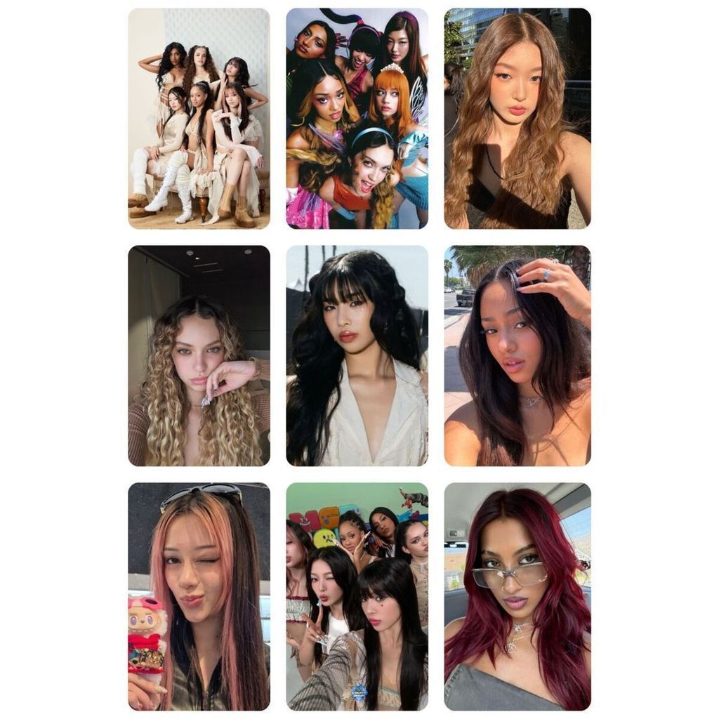 Kit 15 Photocards Katseye Kpop Fanmade Cartões de Foto Megan, Lara, Yoonchae, Sophia, Manon, Daniela