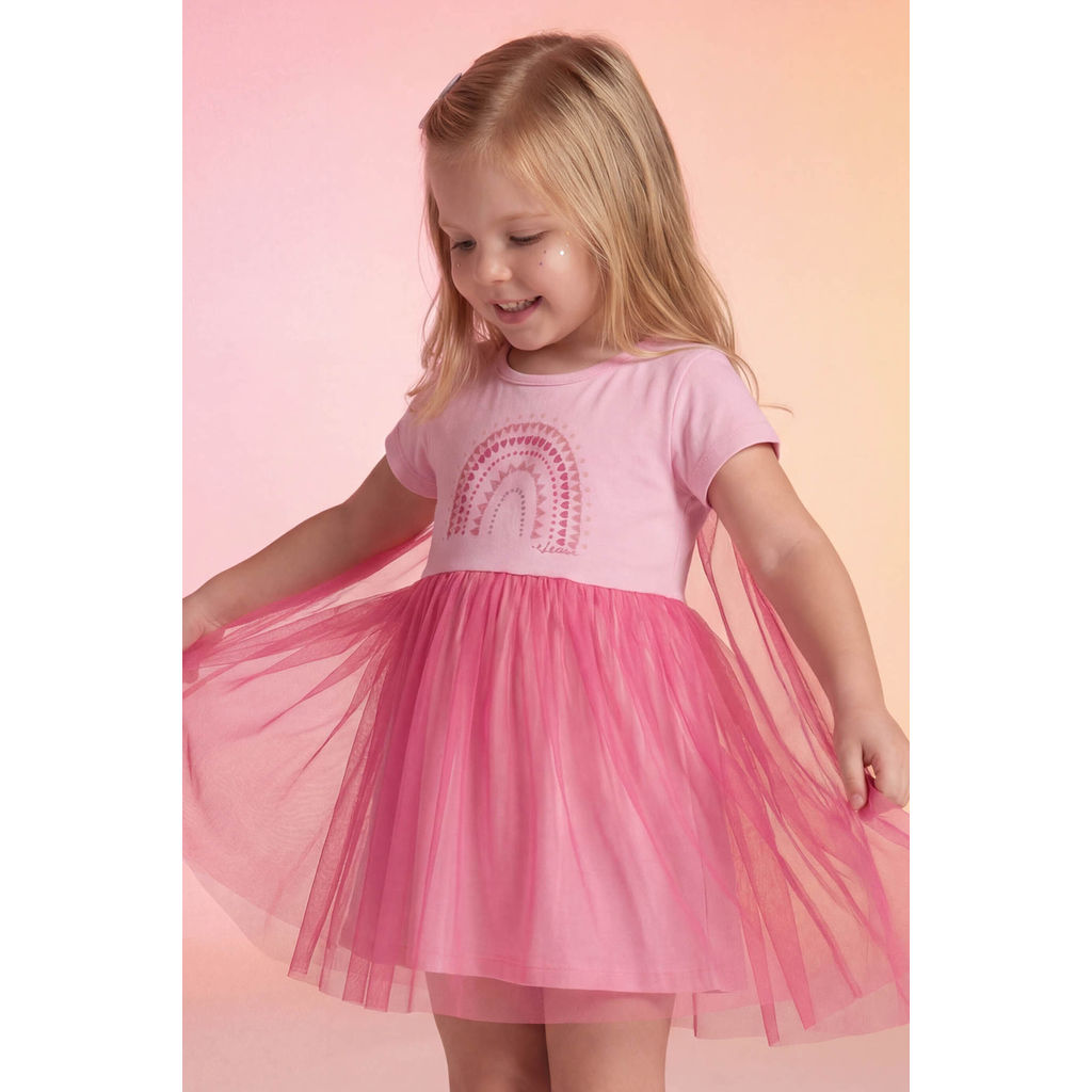Vestido Infantil Menina Fantasia Com Asas Elian Rosa