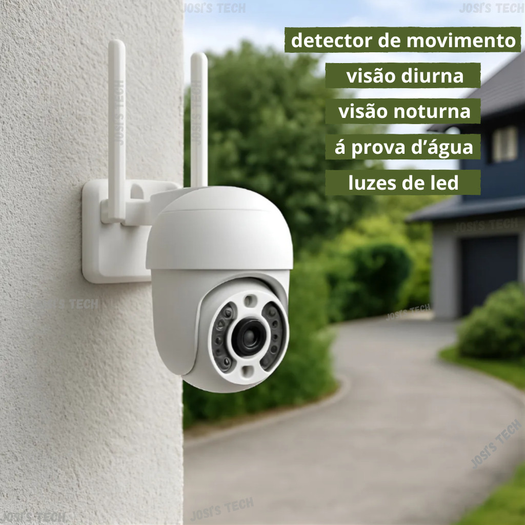 Câmera Segurança Wi-Fi Aitek Full HD 1080P Infravermelho 40m App iCSee ou Yoosee — imagem 2 de 2