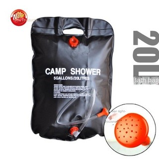 Saco de água quente Solar portátil ao ar livre banho ao ar livre sol chuveiro de água saco de armazenamento de água 20L