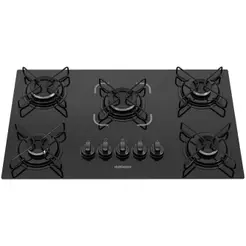Cooktop 5 Bocas a Gás GLP Itatiaia Preto Essencial