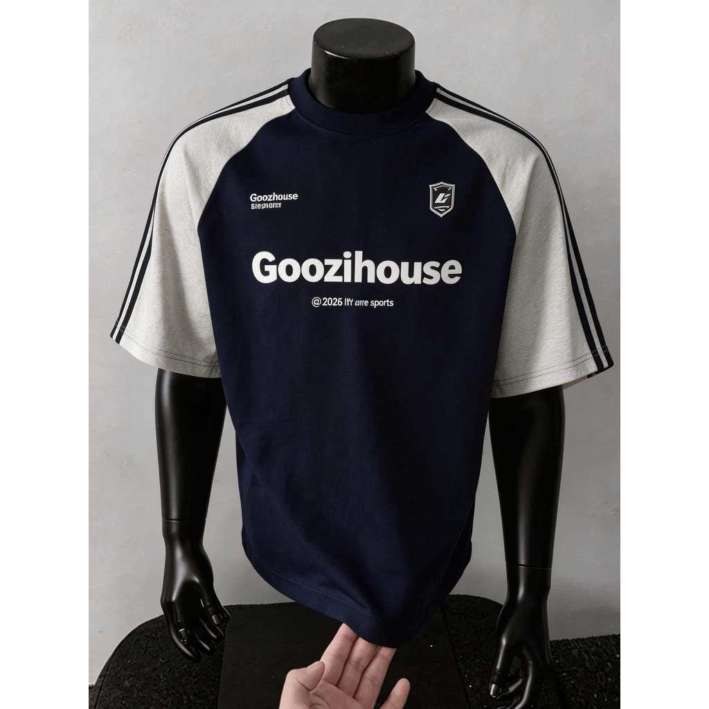 320g meninos pesados camiseta de manga curta masculina verão americano puro algodão meia manga mangas Raglan masculino C
