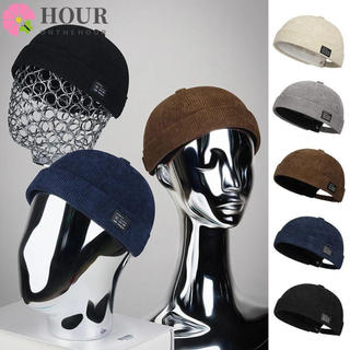 Skullies Brimless Cap Hora , Ajustável Multiuso Landlord Docker , Cotton Dome Streetwear 7T7S
