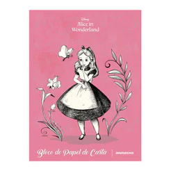 Bloco de papel carta com 48 folhas Alice Animativa