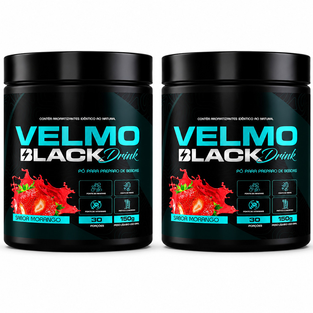 Kit 2 Velmo Black Drink Original 150g - Mais Energia E Força