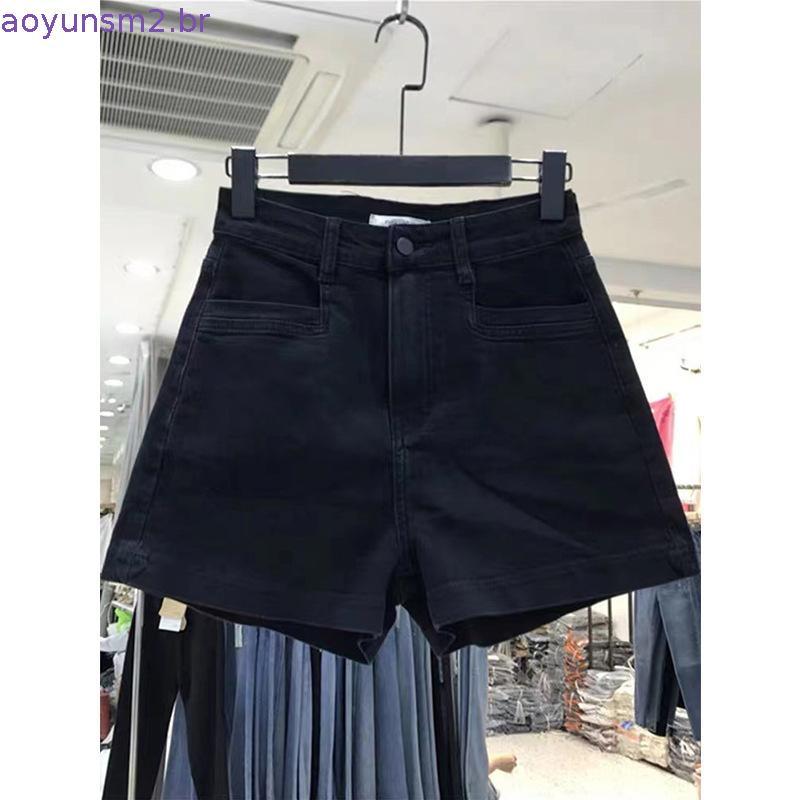short alfaiataria feminino short alfaiataria feminino plu size Plus Size Preto Cintura Alta Denim Shorts Mulheres Verão