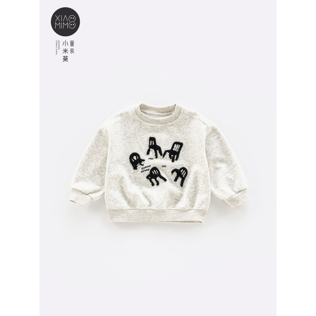 Moletom para meninos primavera outono estilo ocidental novo estilo infantil impresso manga comprida camiseta influenciad