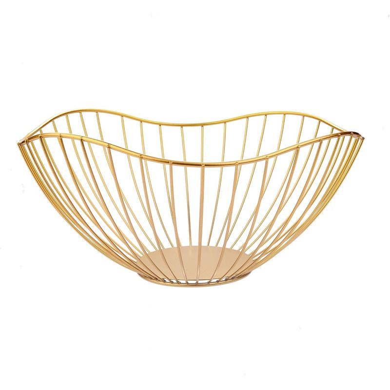 IBWell Prato De Camada Única Moderno Criativo Elegante De Borda Curva De Alto Estilo , Fio De Ferro De Metal , Frutas , 