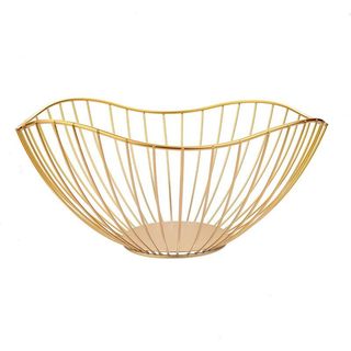 IBWell Prato De Camada Única Moderno Criativo Elegante De Borda Curva De Alto Estilo , Fio De Ferro De Metal , Frutas , 