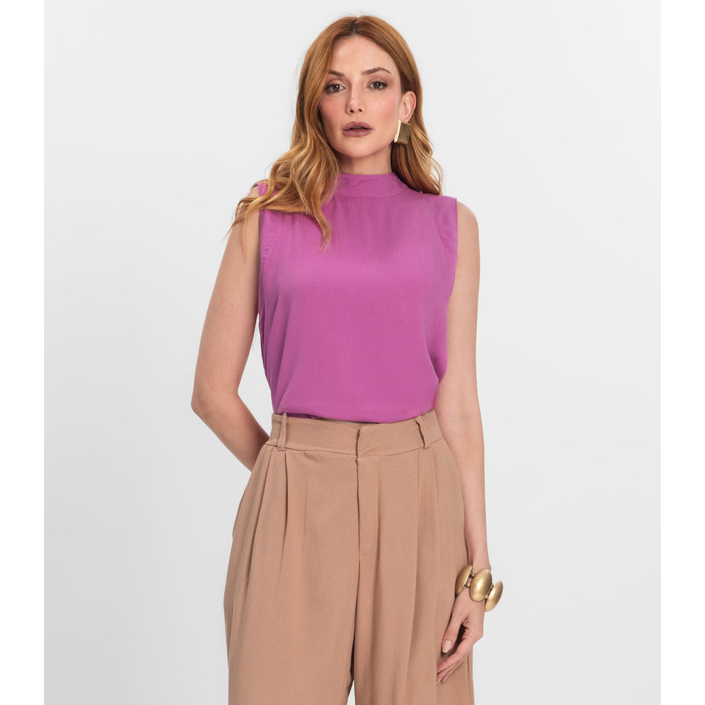 Regata Feminina Gola Alta Endless Rosa