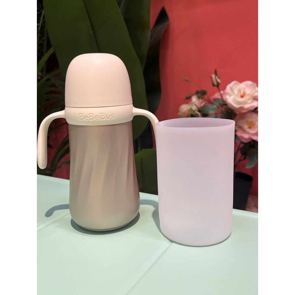 Suporte de copo de água de Silicone BeBeBus270ml porta-copos térmico resistente a choques crianças copo de palha do bebê