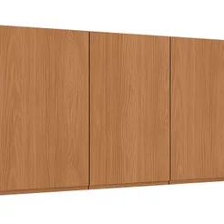 Armário Aéreo 3 Portas 120cm Ciela Marrom/Canela Canela