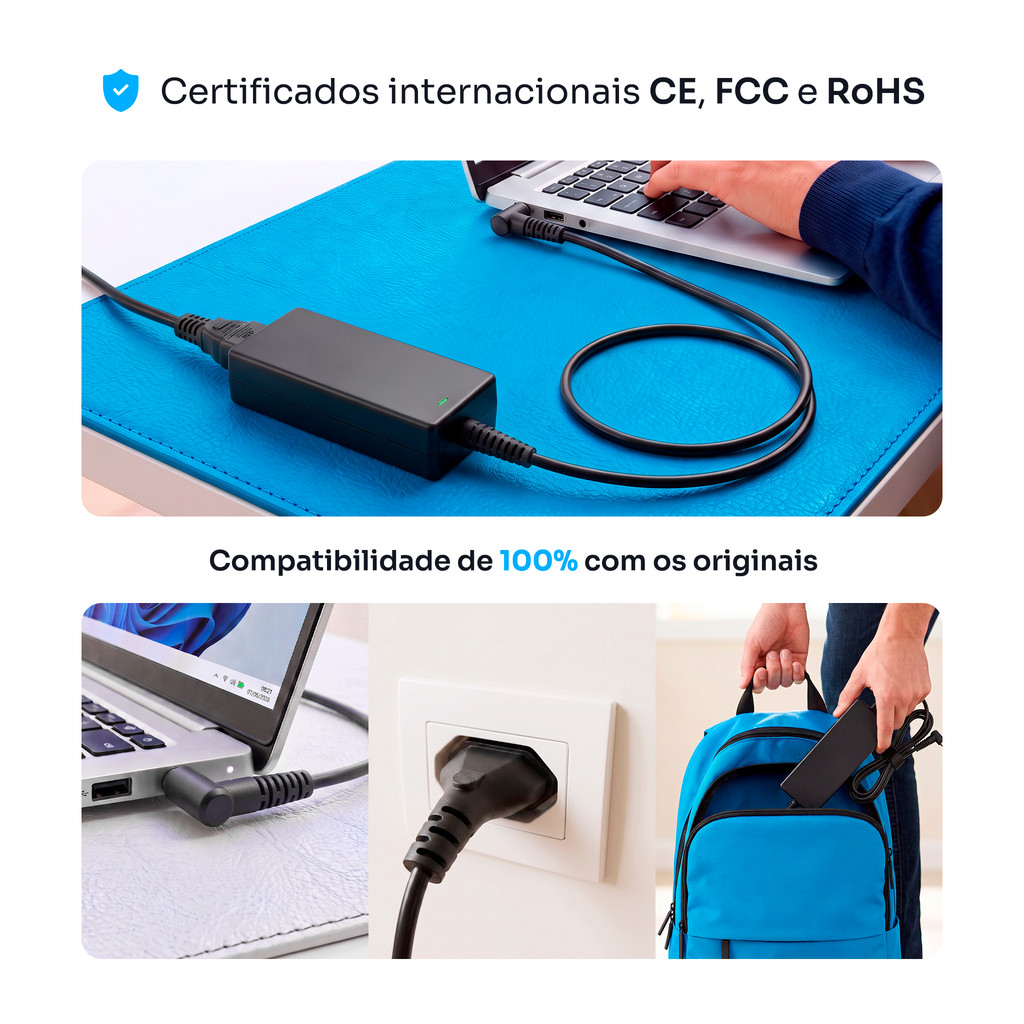 Fonte para Notebook compatível com Acer Nitro ANV15-52-52VN 19V 7.1A 135W — imagem 2 de 2